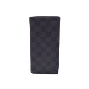 Louis Vuitton Graphite Black Portefeuille Wallet Brazza Long